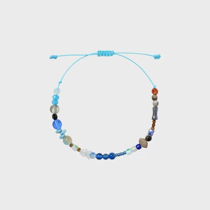Blue Beads Macram Bracelet Blue