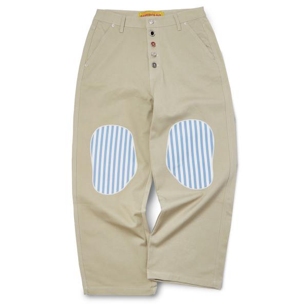 Stripe Knee Patch Pants (BEIGE)