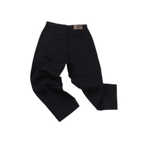 Essential Relaxed Denim Pants (Black)