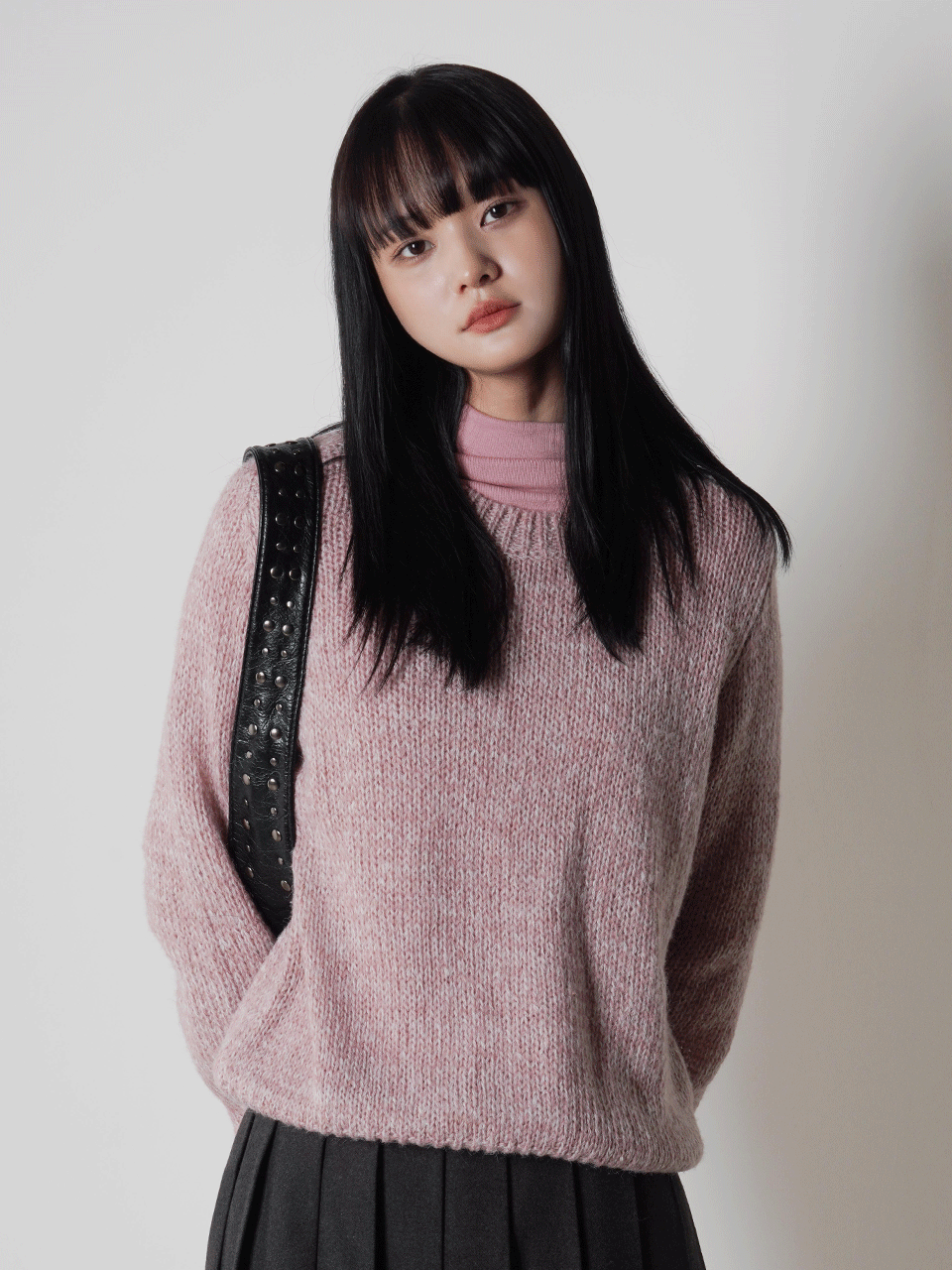 PASTEL SOFT ROUND KNIT (3COLOR)