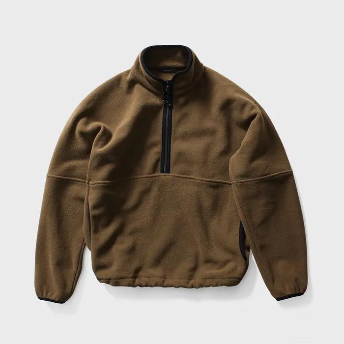 TF4-TS01 플리스 하프집업 - 필드브라운