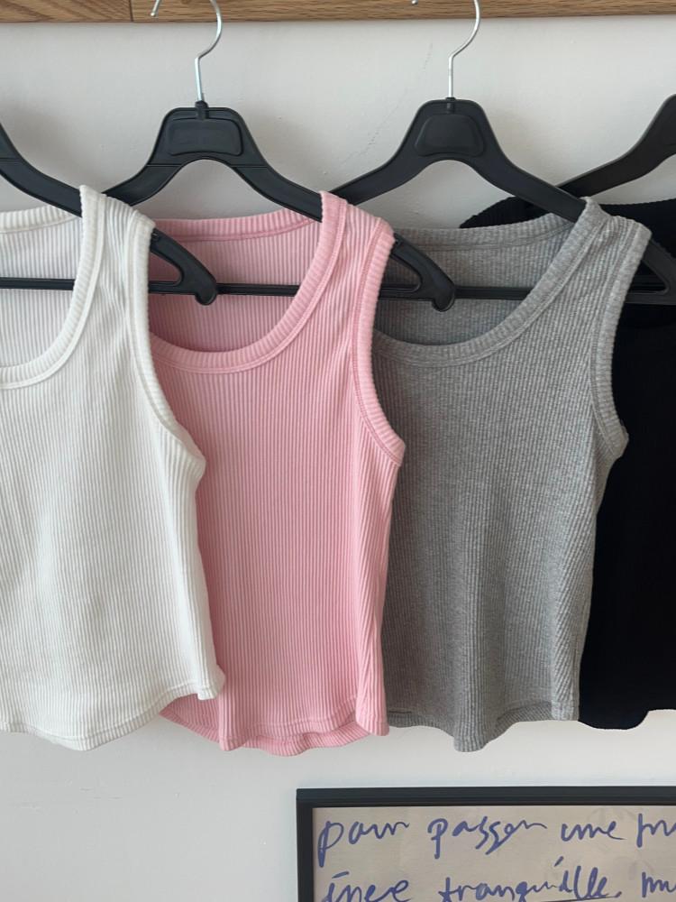 149 [MADE] 암홀넉넉 힙캐주얼 라운드 빅골지 나시 4color