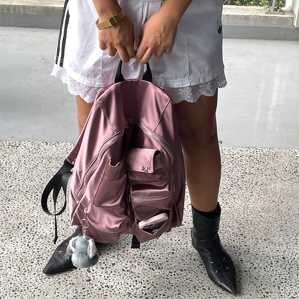 Multi Pocket Backpack / Pink