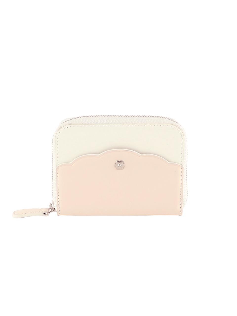 [7/5 배송시작]Florine zipped wallet - white & pale pink