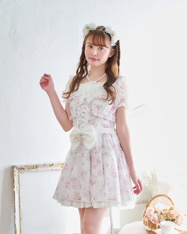 ローズリボンシフォンワンピース