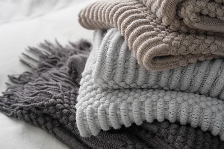 북유럽감성 매트 무릎 담요 태슬 3colors