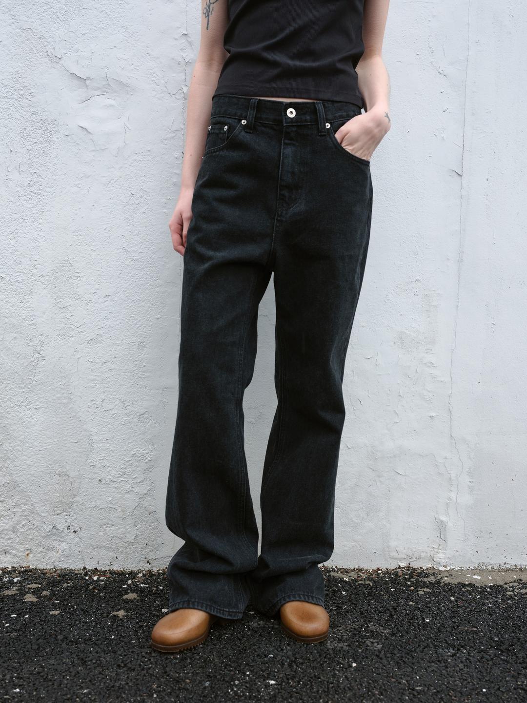 BOOTCUT DENIM PANTS (black)