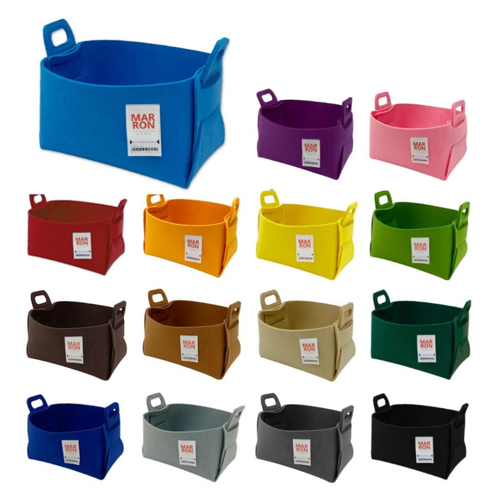 마롱즈 펠트 수납 바구니 / 패브릭바구니 / 장난감바구니 / S