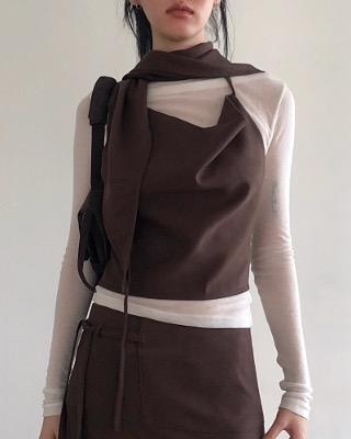 tencel suede top set (4color)