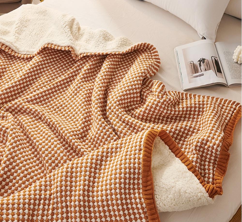 코지풀 양면 투톤 니트 블랭킷 대형 양털 이불 소파 담요