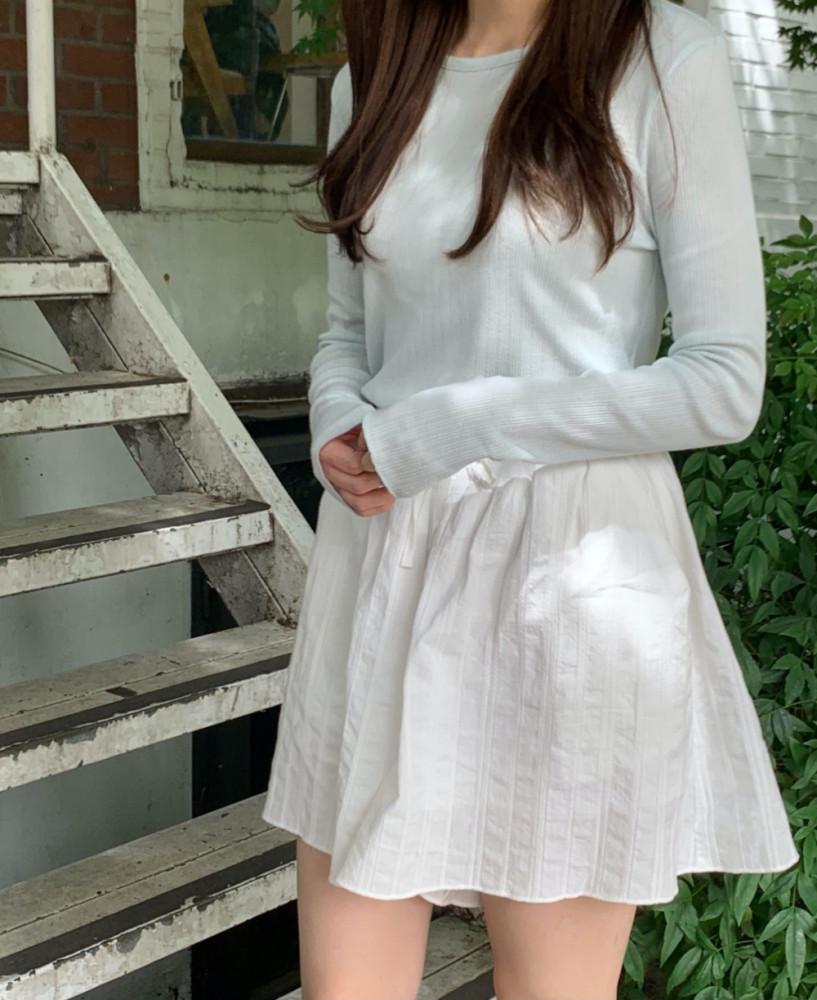 [핑,민 당일] vegetable 베지터블 에버 티셔츠 긴팔 라운드 골지티 (3color)