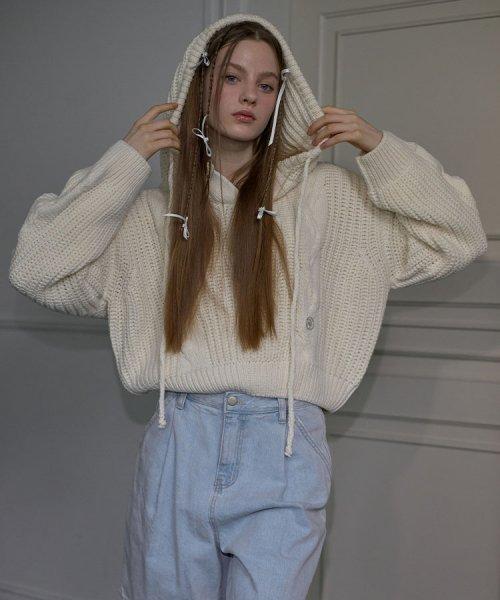 Mellow Hood Knit [Ivory]