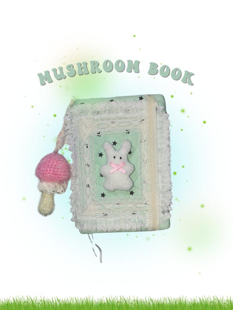 수심 Mushroom Book Cover 머쉬룸 북커버 A6 토끼 버섯 키링 책