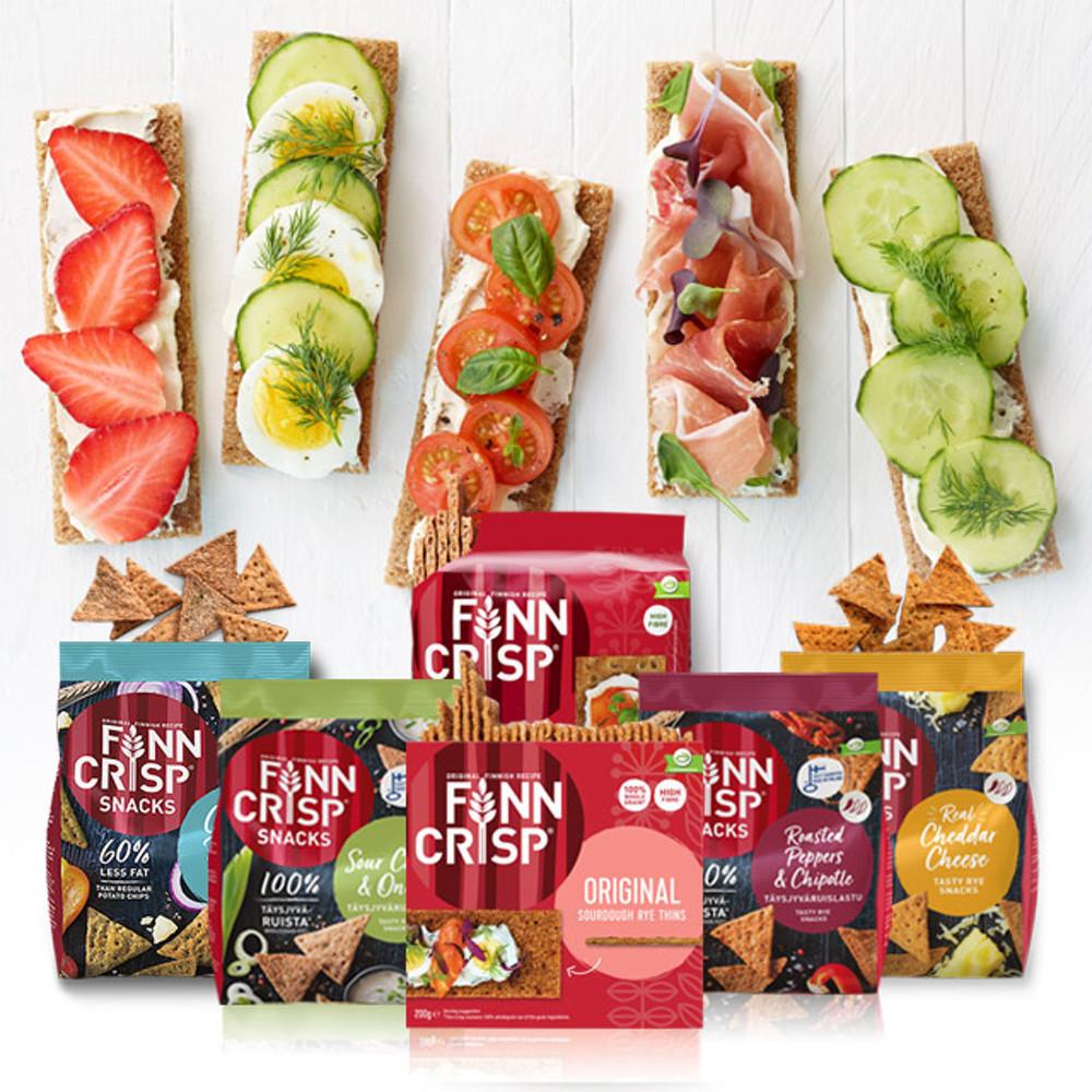 4+1 핀크리스프 씬브래드 통곡물 호밀 스낵 6종 모음