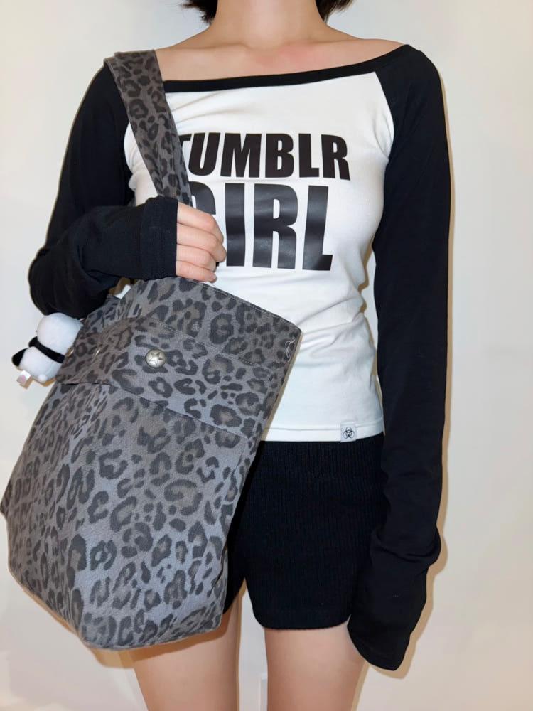 (pre-order) leopard star snap bag - 3colors