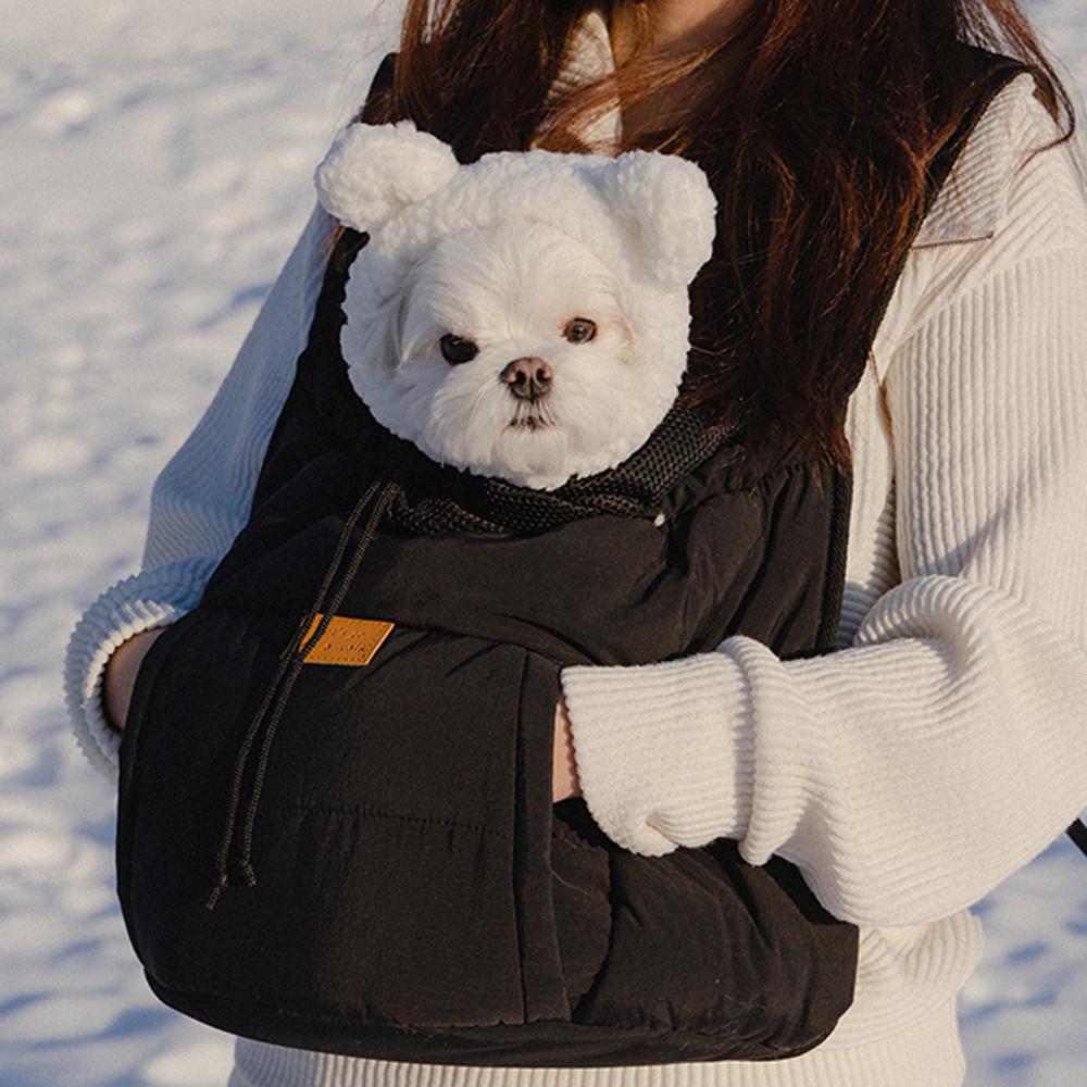 산책갈까 쏘옥백, 애견 강아지 산책 앞가방 슬링백 포대기 반려견 이동가방