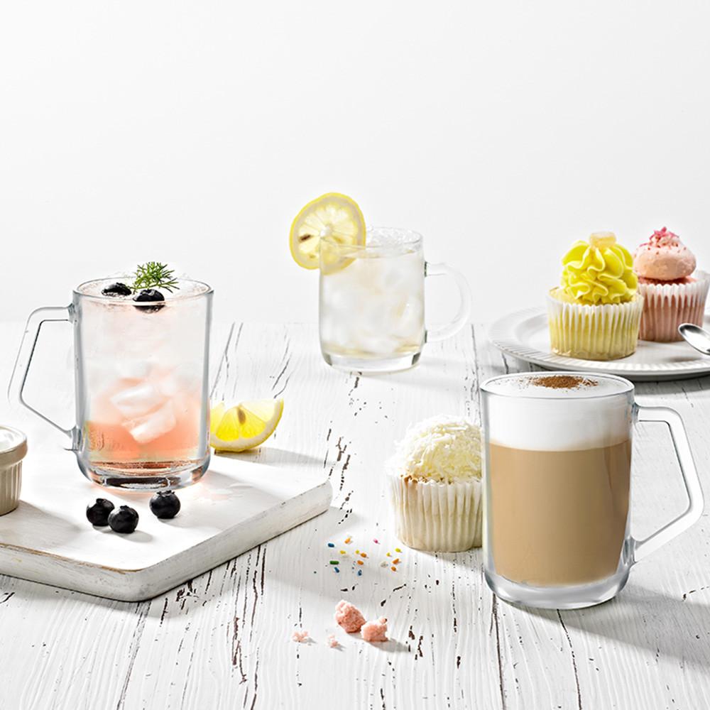 글라스락 내열강화 이지그립 머그 350ml 4조