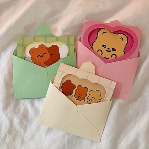 큐피드곰 미니 폴딩 카드 ver.1-3