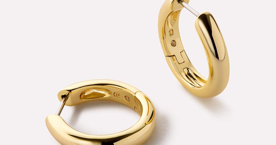 Gold Hoop Earrings - Giulia Medium