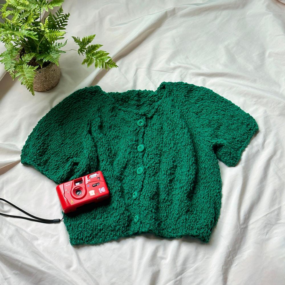 [PDF 도안] (무료) 고사리 가디건, gosari cardigan / 탑다운 가디건 뜨개 도안