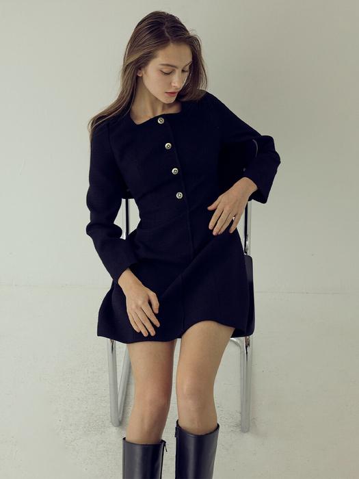 나이스클랍 스퀘어넥 트위드 원피스 X256MWO910