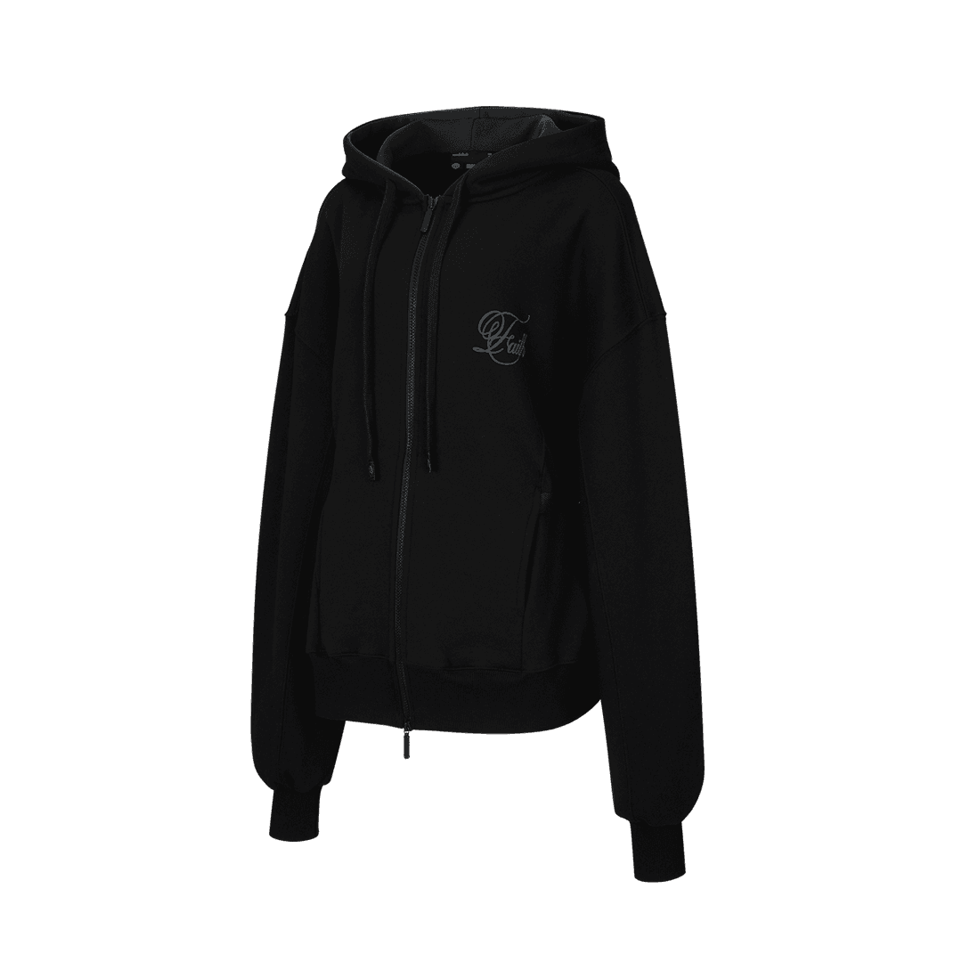 Faith over Fear 핏 체인저 후드집업 블랙