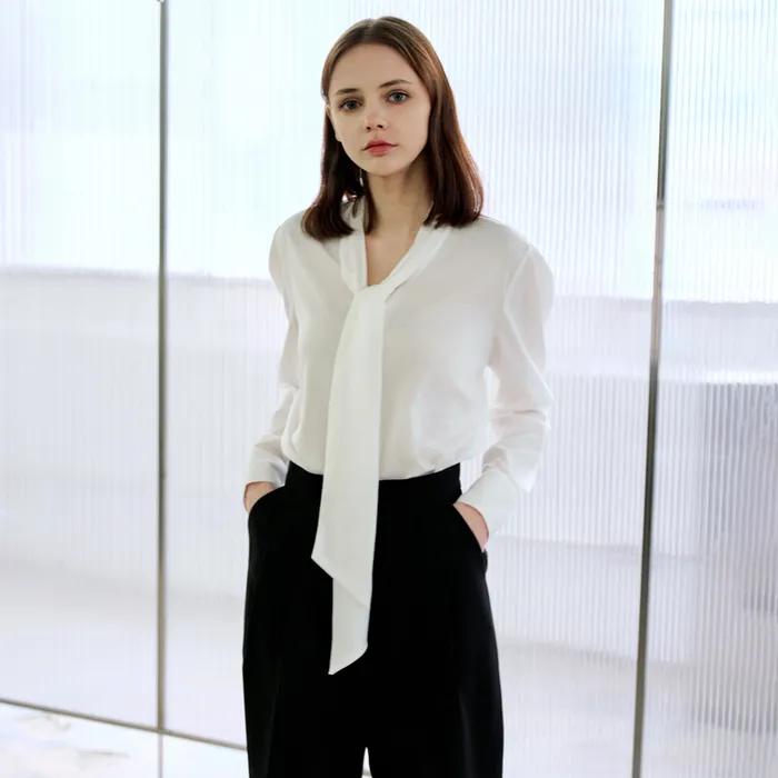 [MAY] TIE BLOUSE [메이] 타이 블라우스_화이트