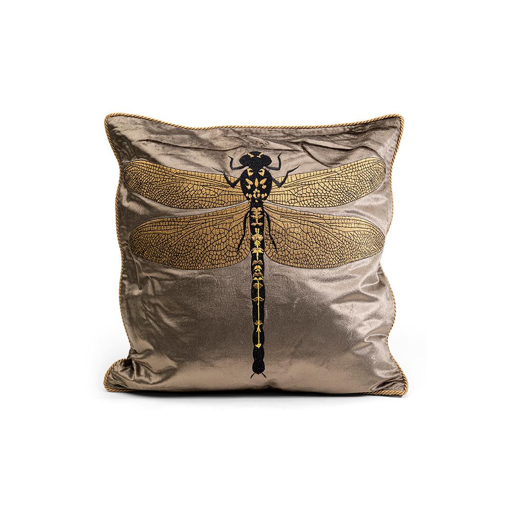 Cushion Glitter Dragenfly Brown 40x40cm (클리어런스55%Off)