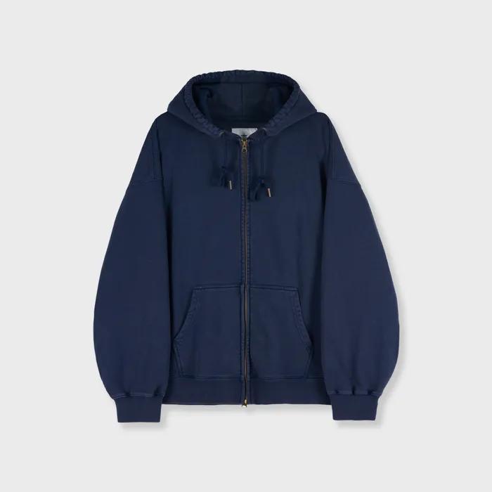 [24AW] washed hood zip-up_vintage navy