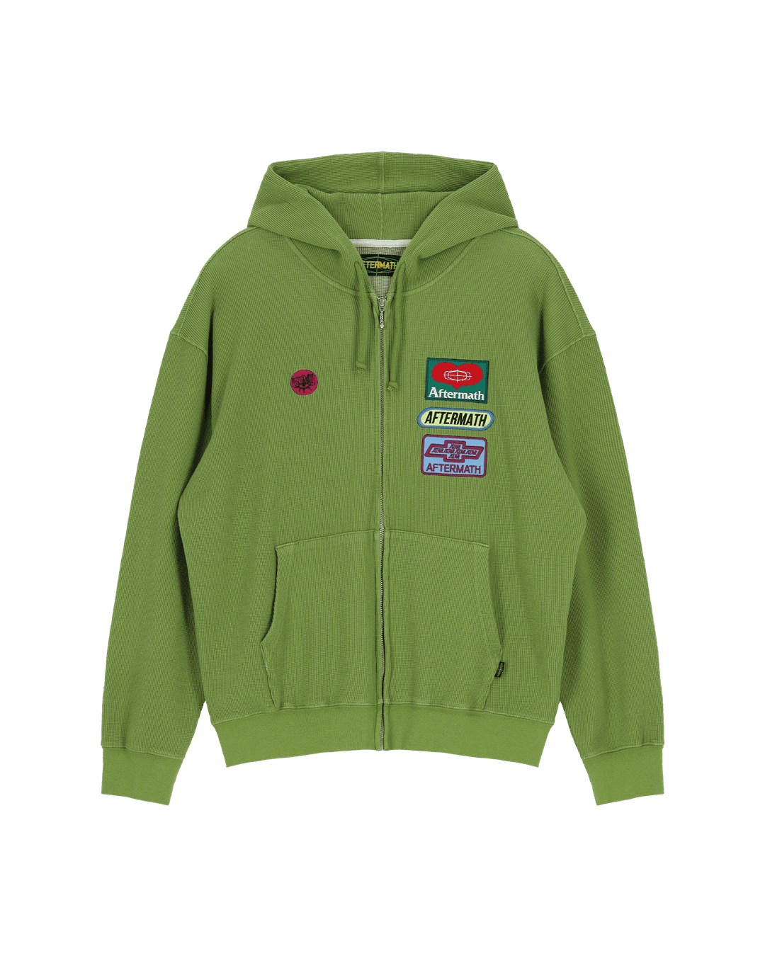 WAFFLE ZIP HOODIE (GREEN)