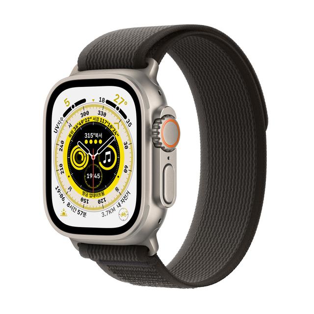 [중복5%+카드5%] Apple 애플워치 울트라 49mm 셀룰러 티타늄 케이스 블랙/그레이 트레일 루프 M/L (MQFX3KH/A)