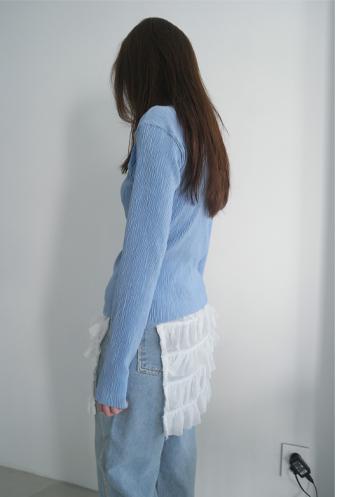 에프터먼데이 slice pleats top (4c)