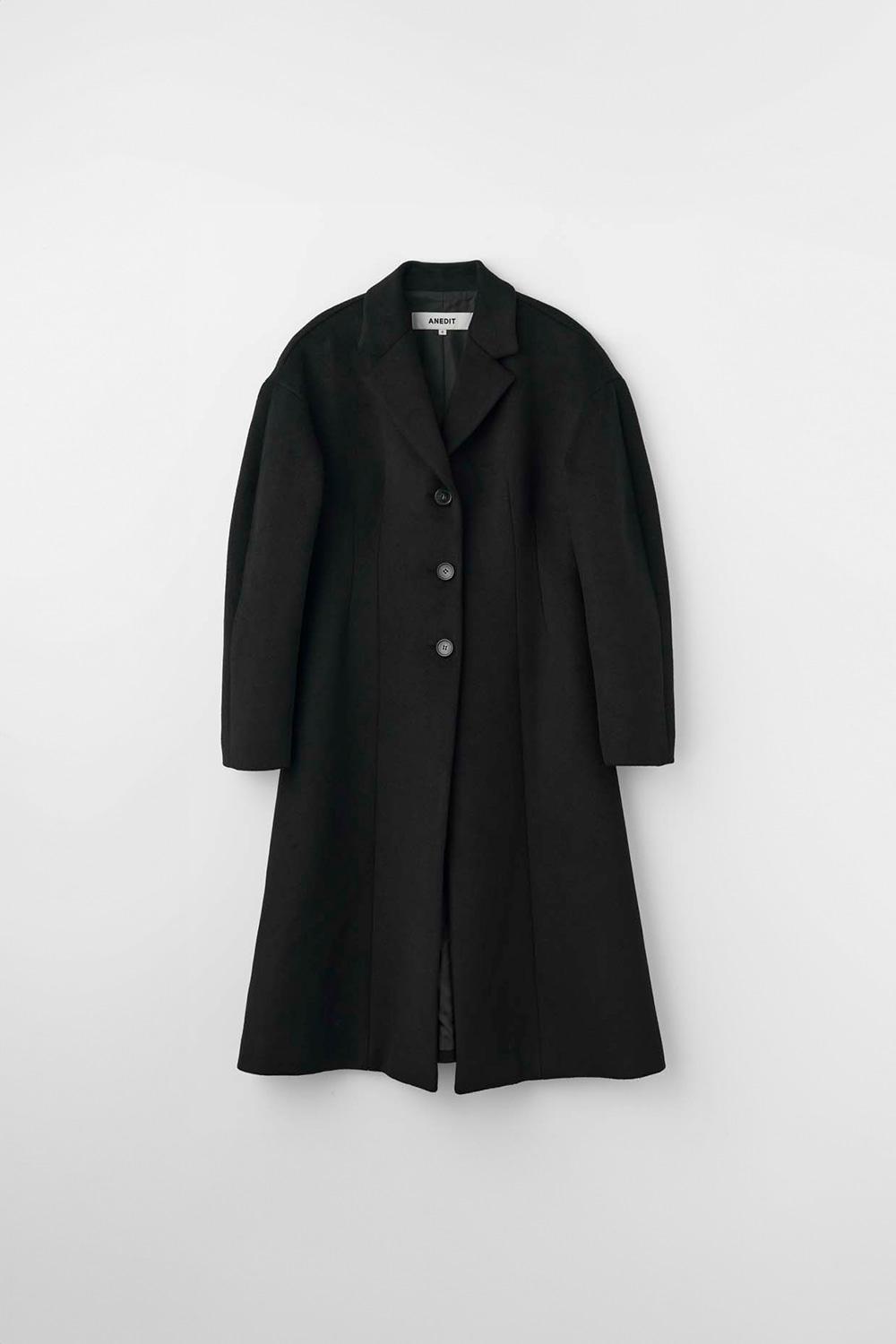 F Wool Silhouette Coat_Black