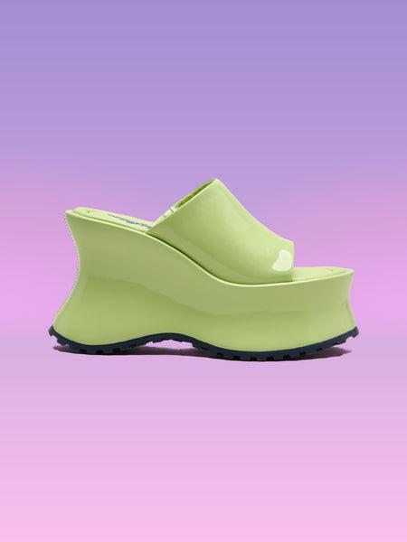 COLETTE LIME CRINKLE PATENT