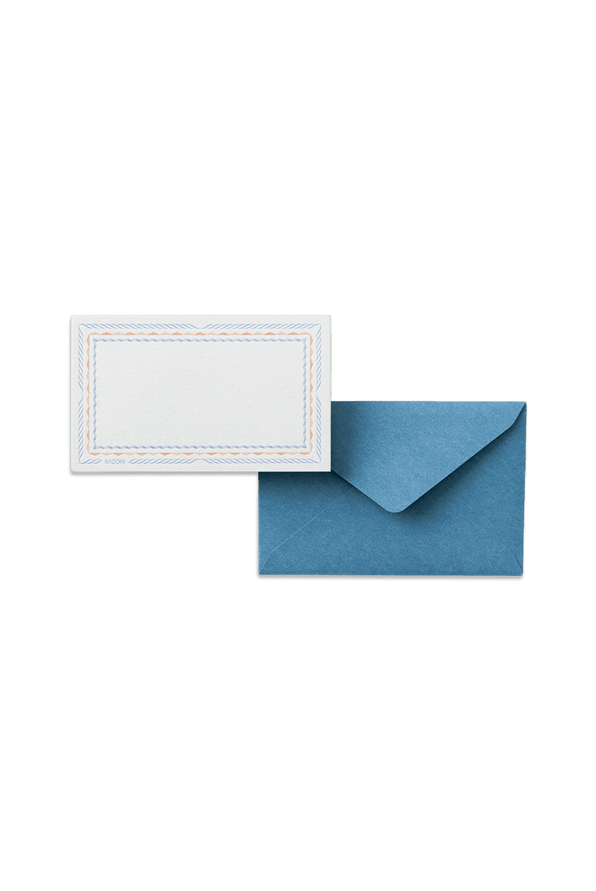 Letterpress card set - Blue frame