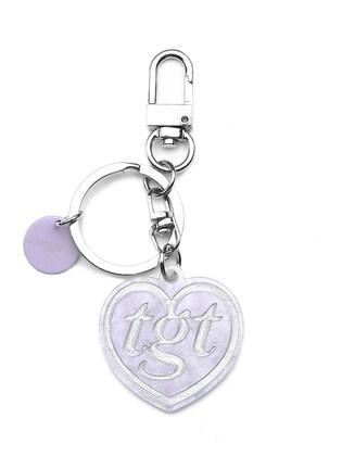 HEART LOGO KEY RING_LIGHT PURPLE