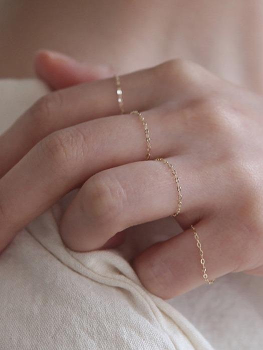14K GOLD CHAIN RING (2SET)