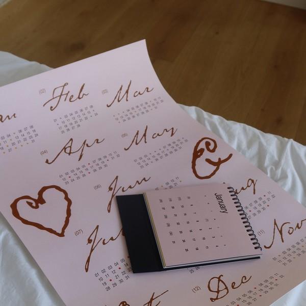 The Year of Love and Life Poster Calendar - Pink