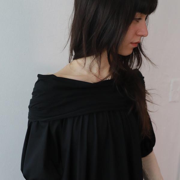 Back Ribbon Top - black