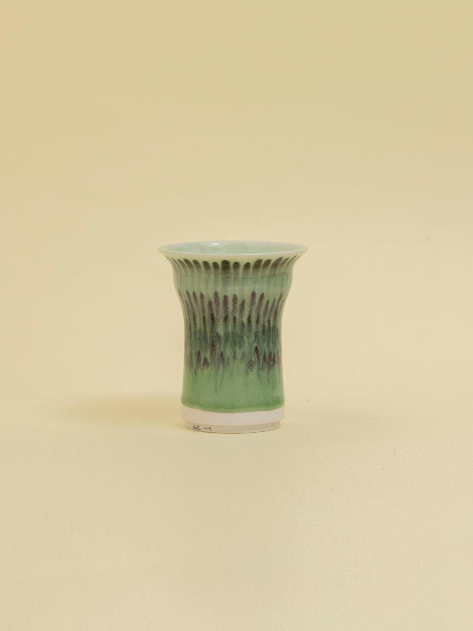 [신소언 작가] 점무늬 연작 하이볼잔 (green-out)
