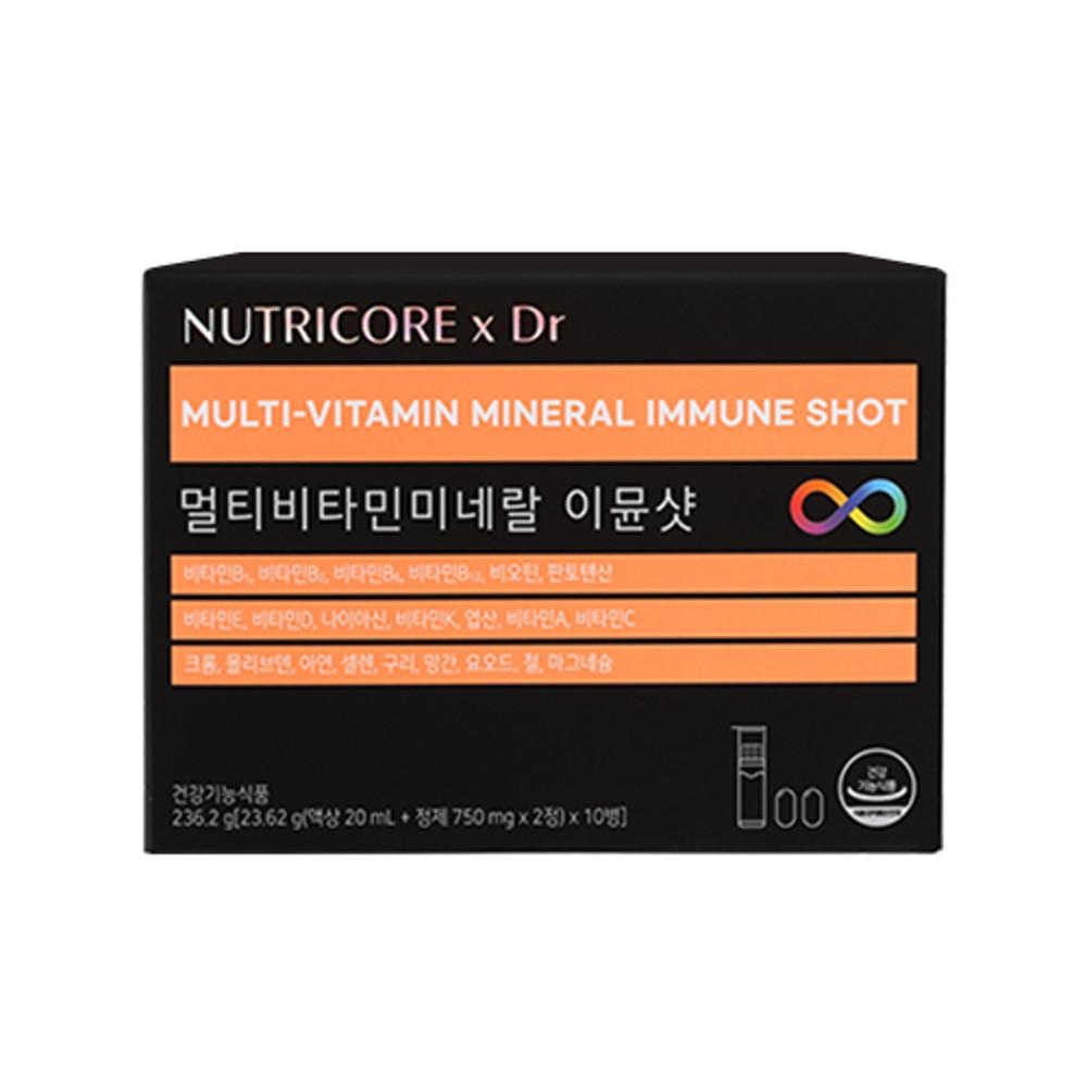 뉴트리코어 x Dr 액상 올인원 종합 멀티비타민 미네랄 이뮨샷 남성 여성 WCS 23.62g x 10병