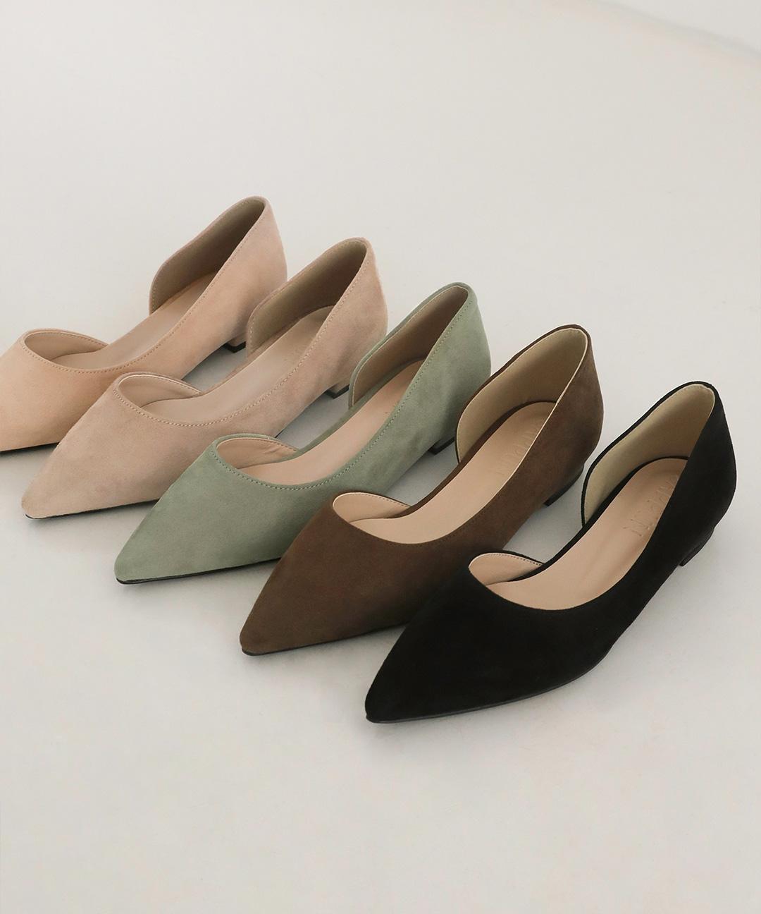 사뿐 리가딘 스웨이드 플랫슈즈 (1.5cm)