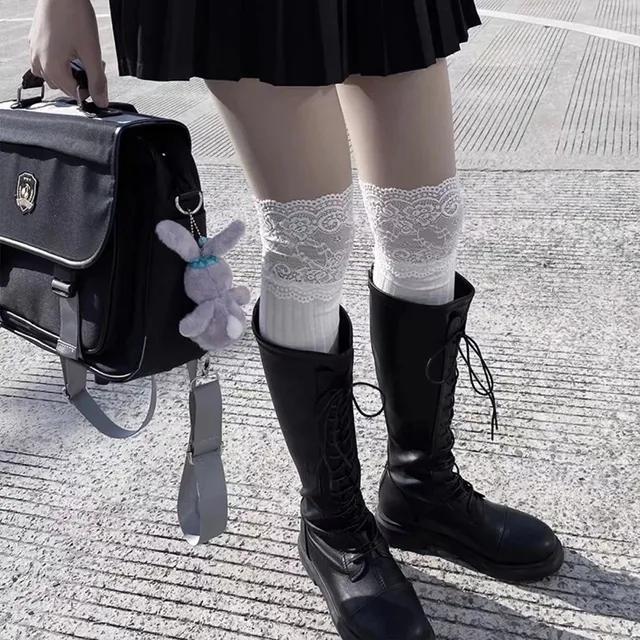 1+1할인 레이스 오버니삭스 무릎 긴양말 롱 양말 허벅지양말