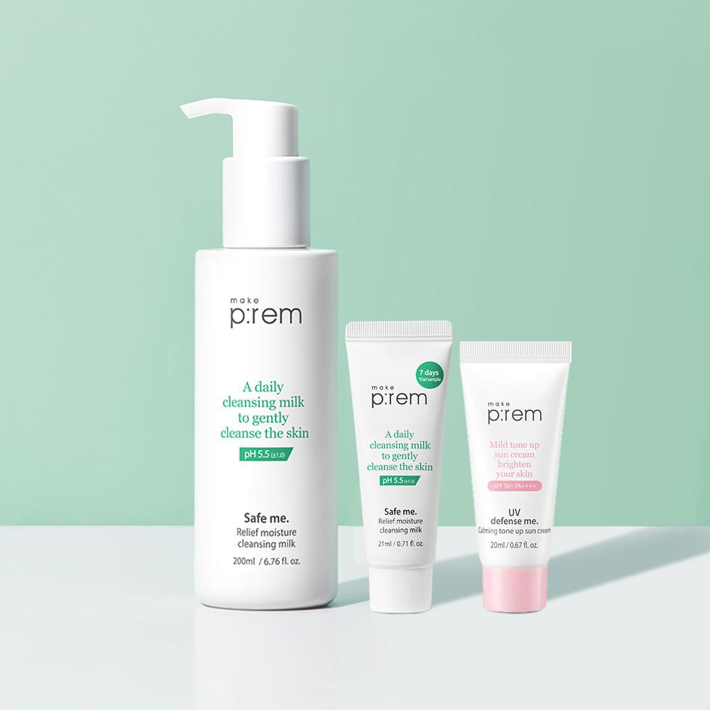 메이크프렘 세이프 미 비건 클렌징밀크 기획세트200ml+21ml+20ml