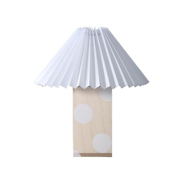 [12.02 예약발송] white dot painting wood lamp