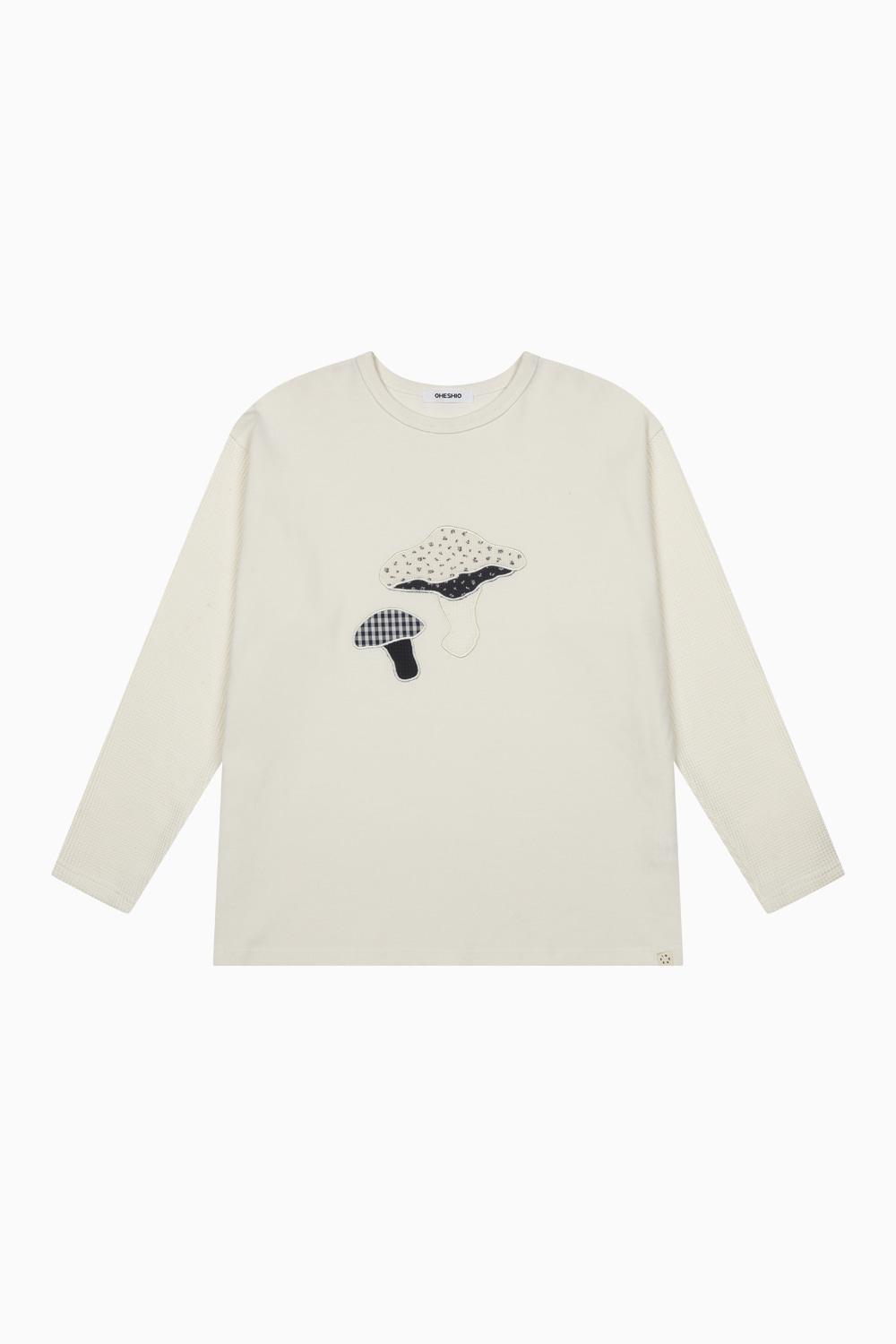 FLOWER MUSHROOM PATCH SWEATSHIRT, IVORY