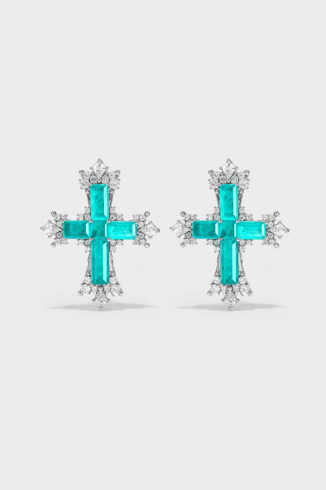 Paraiba Cross Jewelry Set