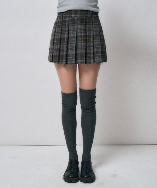 check mini skirt [sky blue]