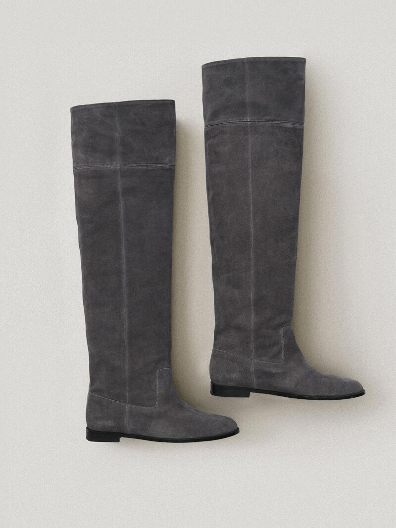 Holmes Knee High Boots Cement Gray