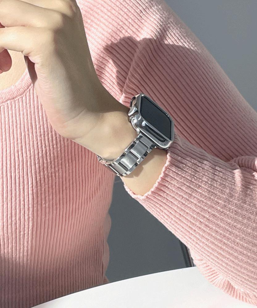 애플워치 슬림 유광 무광 메탈 스트랩 밴드